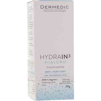 Пілінг для обличчя Dermedic Hydrain 3 Hialuro Ензимний Для м'якого очищення чутливої та сухої шкіри 50 мл (5906739783137) Вінниця