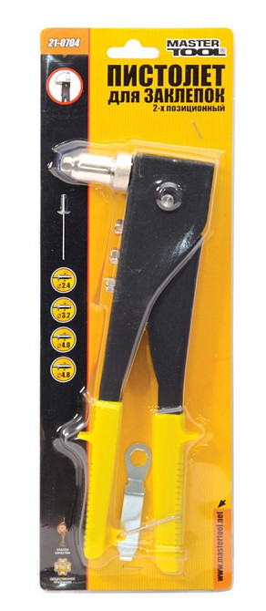 Пістолет для заклепок MASTERTOOL поворотний 90-180° 270 мм Ø 2.4/3.2/4.0/4.8 мм 21-0704 Коломыя - изображение 6