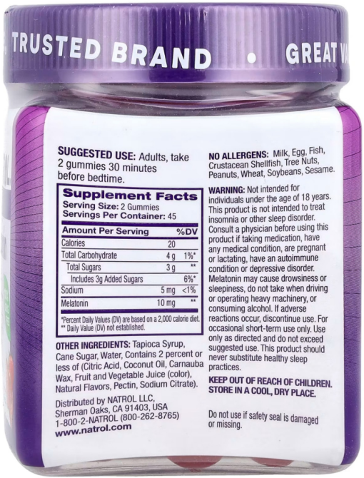 Мелатонин для сна Natrol Melatonin Gummies 90 конфет со вкусом клубники Киев - изображение 2