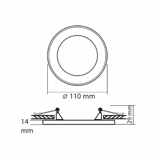 LED Світильник врізний 6W+3W 5000+2700К з декоративною підсвіткою VL-DL4R-0652 Videx Житомир - изображение 7