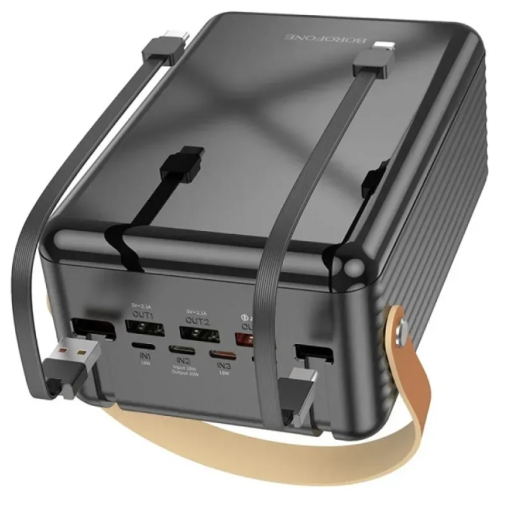 Power Bank Borofone BJ32 80000 mAh з кабелями та швидкою зарядкою USB Type-C, Type-C - Lightning Одеса - фото 3