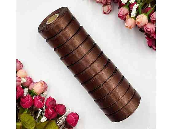 Лента атласная 1,2см * 23м коричневый LiaM.АБ-609_ОПТ!!!! ТМ КИТАЙ Киев