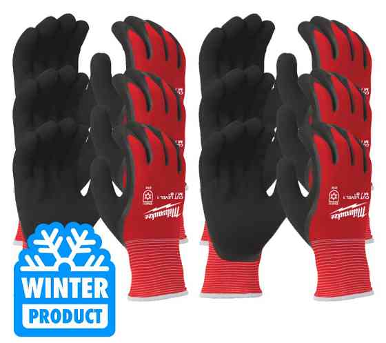 Рукавиці MILWAUKEE з опором порізам 1, зимові, розмір 9/L, (12шт.) Одеса