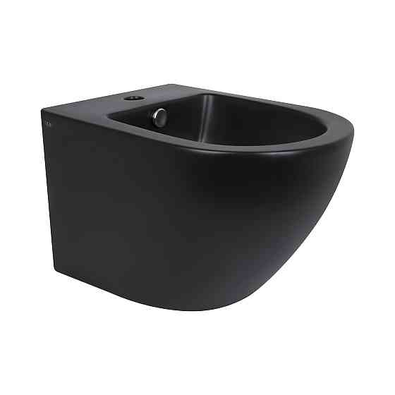 Биде подвесное Qtap Robin 495х370х325 Matt black QT1355046FMB Киев
