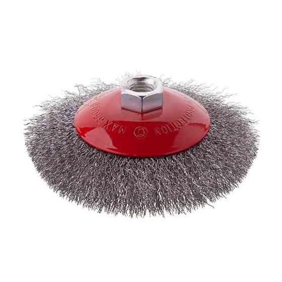 Щітка конусна, 125 мм, M14, кручений дріт, для КШМ, 6500 об/хв INTERTOOL BT-5125 Киев