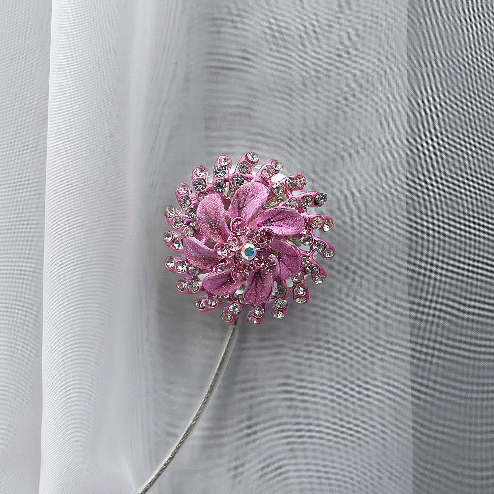 Магніти для штор та гардин "Flowers" набір 2 шт Рожевий (81-209) Київ - фото 2