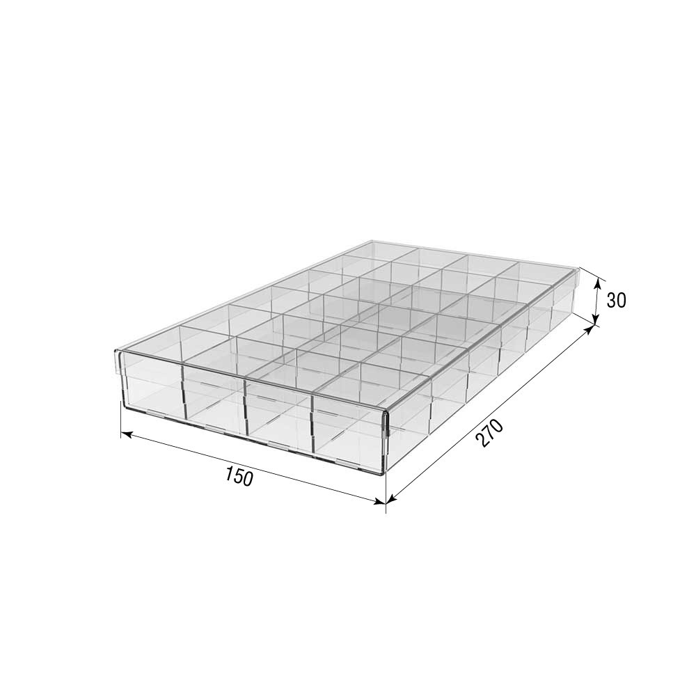 Коробка EKOSTAR на 24 комірки 270х150х30 з кришкою Київ - фото 3