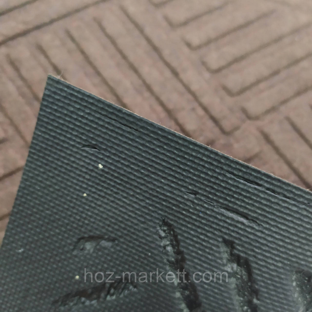 Коврик 180 х 120 см прорезиненный с ворсом в прихожую коричневый Харьков - изображение 4