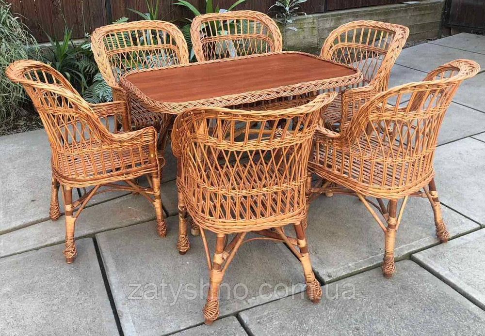 Мебель плетеная в холл |Мебель из лозы с большим столом |мебель плетеная из лозы Киев - изображение 4
