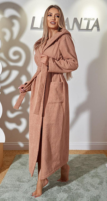 Хлопковый махровый халат с капюшоном Киев - изображение 2