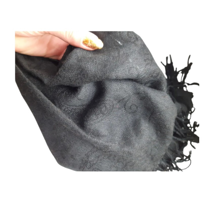 Шарф женский теплый 170 на 65 см черный Киев - изображение 3