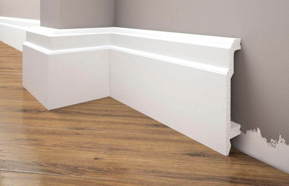 Плинтус под покраску из дюрополимера Элегант LPC - 26 (2м.п.) 103х22мм Днепр - изображение 2