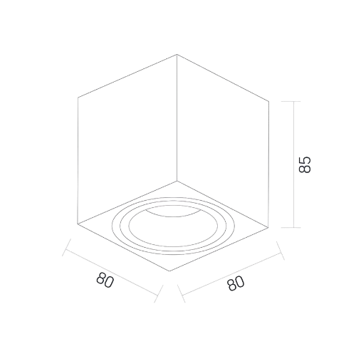 LED Світильник накладний під лампу GU10 білий VL-SPF01-W Videx Житомир - изображение 4