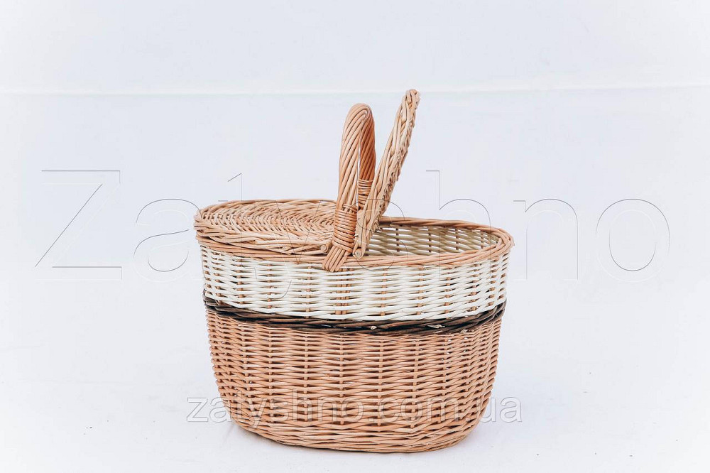 Плетеная корзина из лозы | декоративная корзина из лозы | корзини з лози Киев - изображение 2
