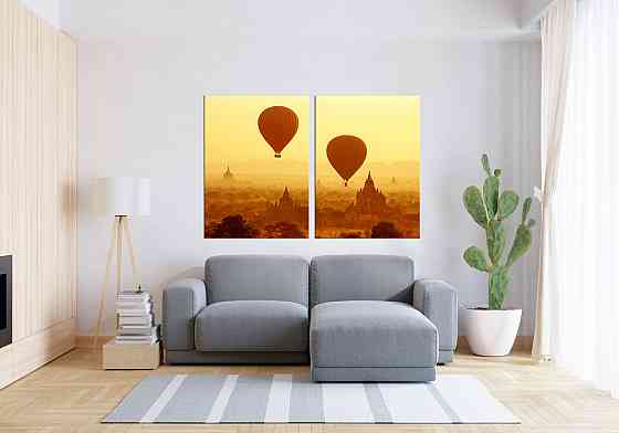 Модульная картина в гостиную / спальню   Повітряні кулі  TLV-2_095 90x132  см Киев