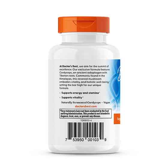 Кордицепс ультра Doctor's Best Ultra Cordyceps 750 мг 60 капс Киев