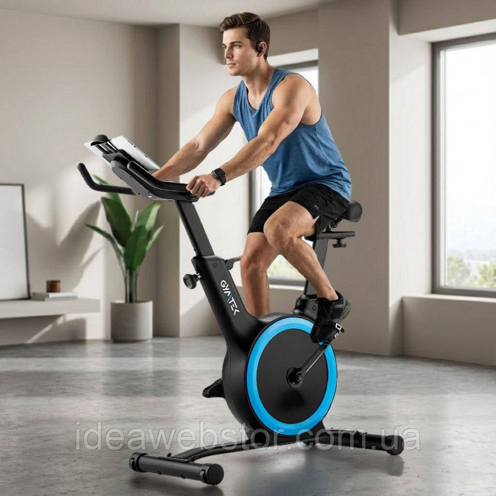 Велотренажер - спінбайк Gymtek XB Cardio магнітний синій Київ - фото 2