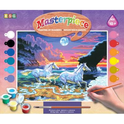 Набор для творчества Sequin Art PAINTING BY NUMBERS SENIOR Horses in the Surf (SA0041) Винница - изображение 1
