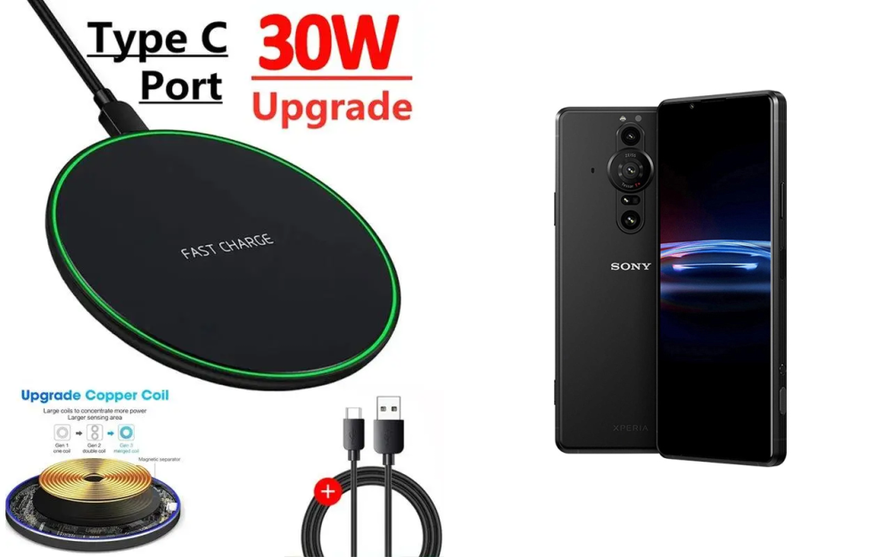 Бездротовий зарядний пристрій 30W для Sony Xperia Pro-1 Київ - фото 1