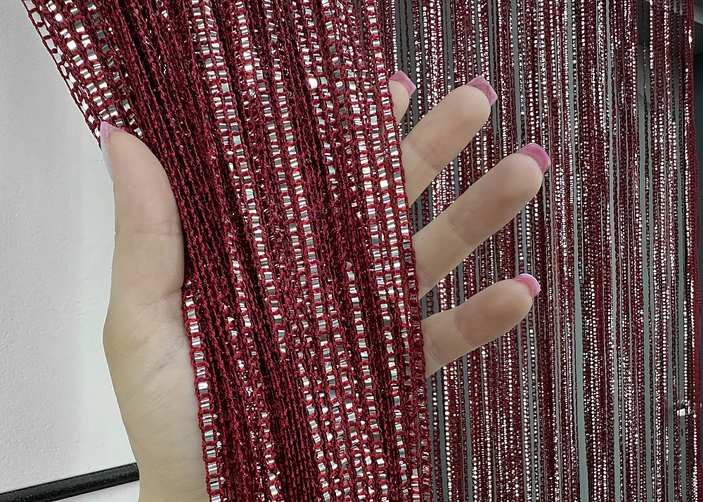 Шторы-нити Rovi Premium с люрексом Бордовый 300х300см 1 шт (61-117) Киев - изображение 5