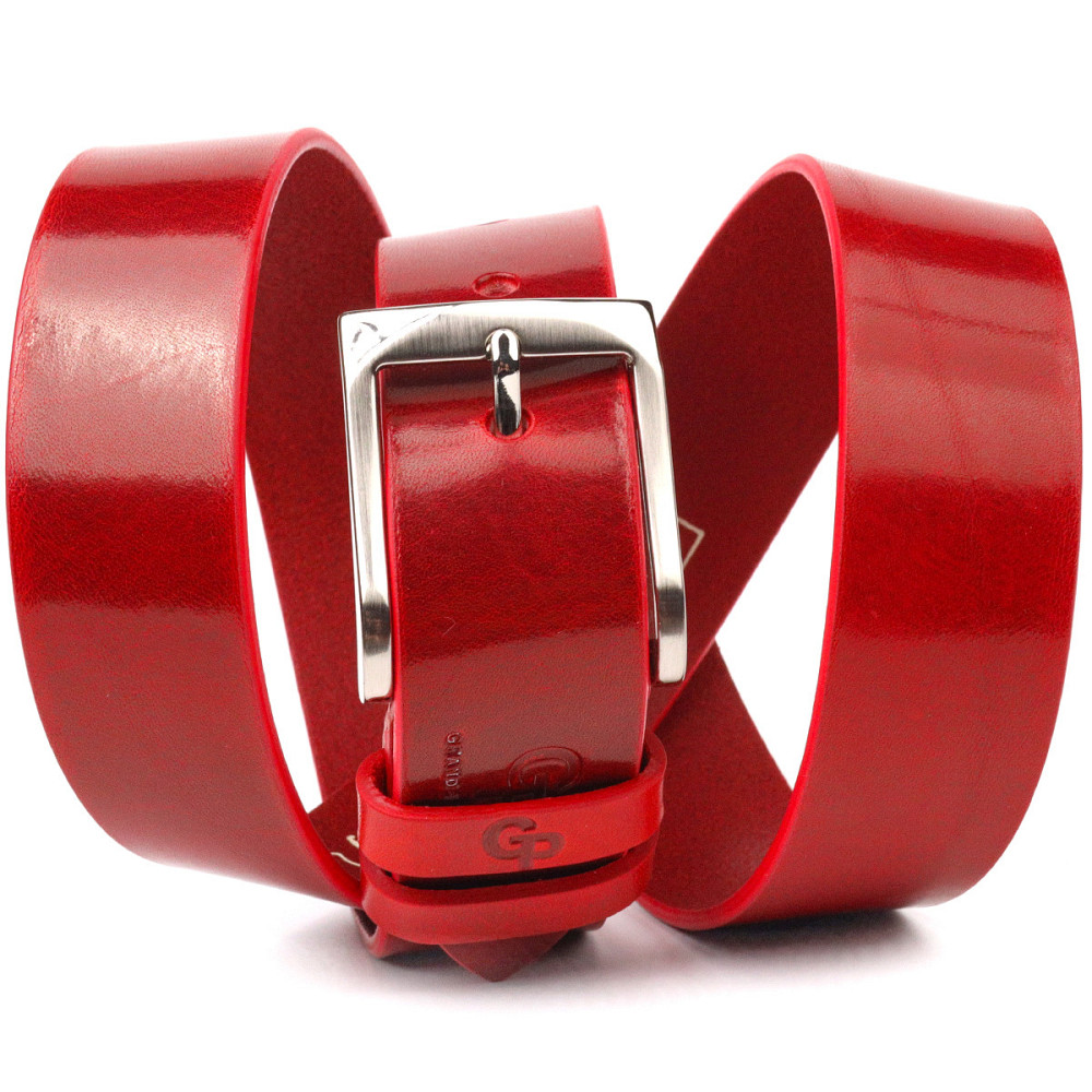 Стильний жіночий ремінь під джинси з натуральної шкіри Grande Pelle 21454 Червоний Київ - фото 5