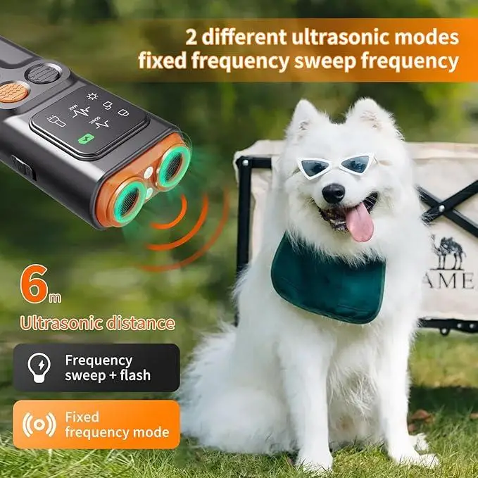 Ультразвуковой отпугиватель собак Ultrasonic P7 + COB фонарик Type-C Черный Винница - изображение 7
