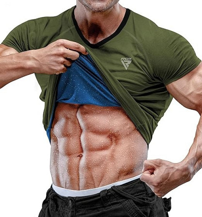Чоловіча футболка RDX M1 з ефектом сауни Army Green M Кам'янське - фото 6