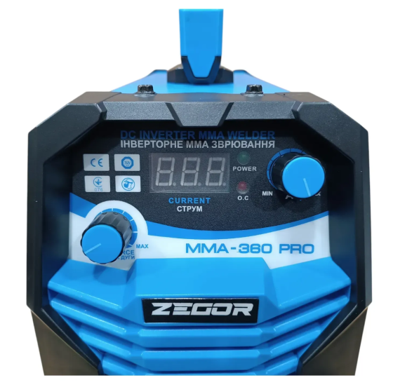 Зварювальний апарат інверторного типу ZEGOR IGBT MMA-360 PRO  : 6.2 кВт, 20 - 360 А Київ