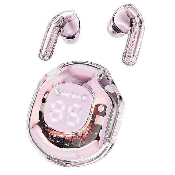 Бездротові навушники ACEFAST T8 Crystal color (2) bluetooth earbuds Lotus Pink Київ
