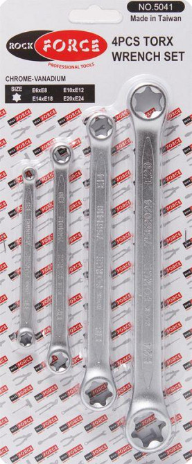 Набір ключів накидних Е-профіль, 4пр. (Е6хЕ8, Е10ХЕ12, Е14ХЕ18,Е20хЕ24) Одеса - фото 1