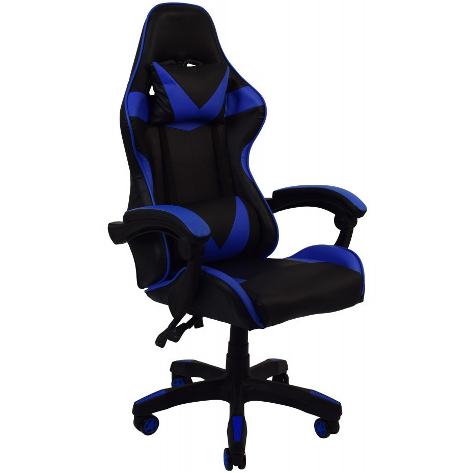 Крісло геймерське комп'ютерне ігрове Bonro B-810 офісне для комп'ютера дому і офісу Синій Київ - фото 2
