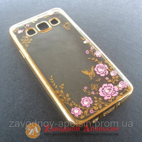 Samsung A3 A300 чохол Electroplating стрази Одеса - фото 1
