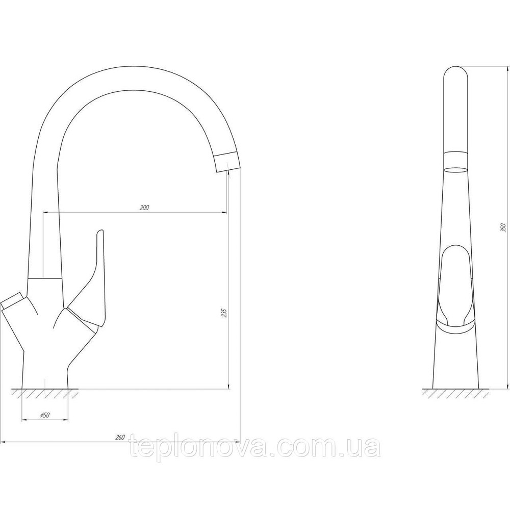 Смеситель для кухни под осмос Globus Lux LAZER GLLR-0222-2-ARENA Черновцы - изображение 4