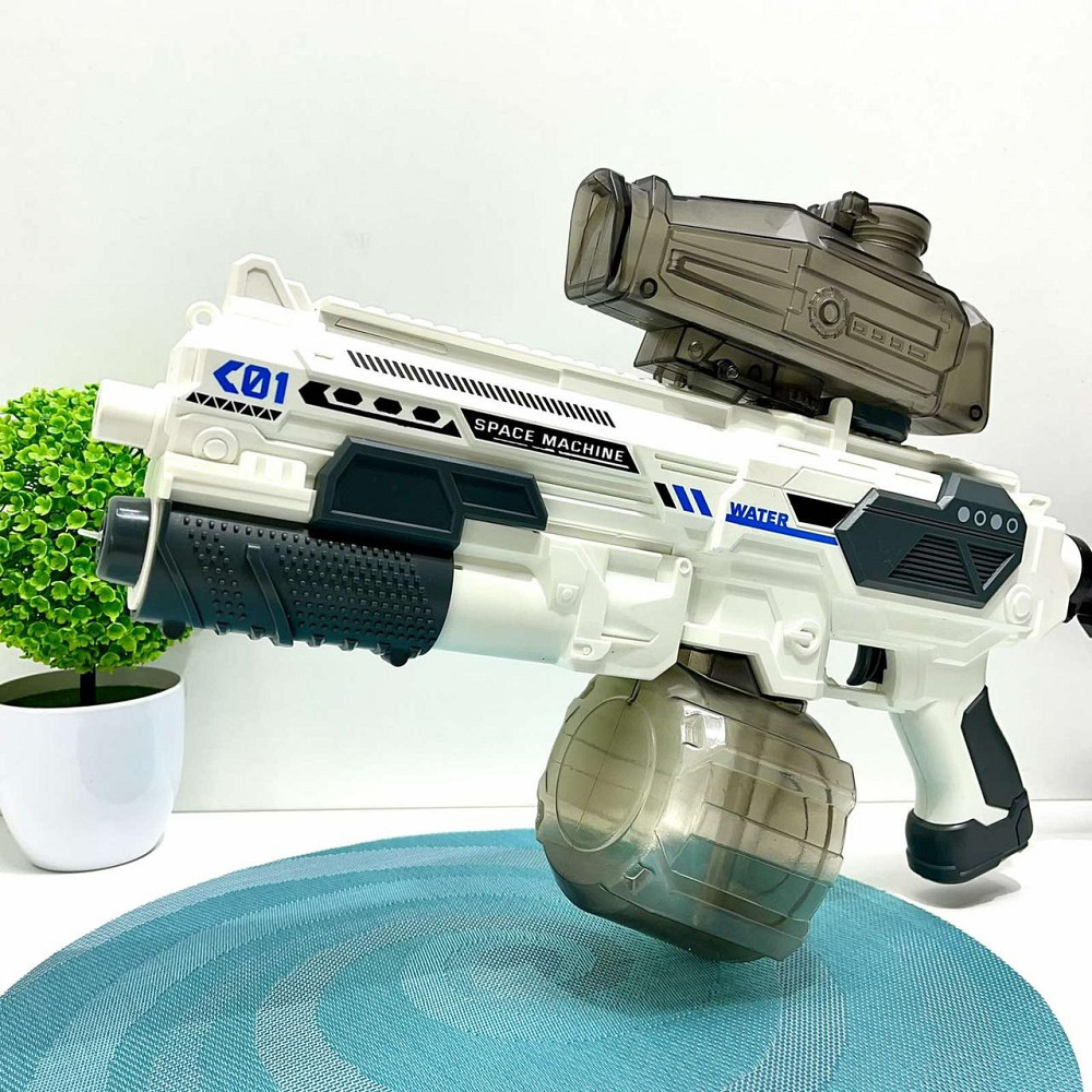 Автомат водний автоматичний та механічний принципи роботи 2 магазини акумулятор 7.4 Біло-сірий (KB 1291) Чернігів - фото 2