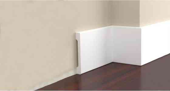 Плинтус под покраску из дюрополимера Элегант LPC - 38с (2.44 м.п.) 95х12мм Днепр