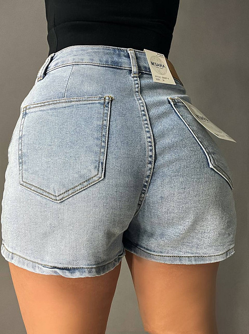 Шорты юбка женские M.Sara 6077 джинсовые короткие голубые, голубой, M, M, 80 см, 101 см Киев - изображение 15
