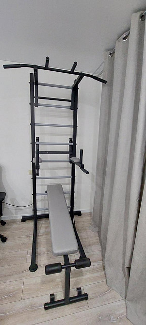Шведская стенка для дома и спортзала тренажер для детей и взрослых спортивная металлическая турник брусья Каменское - изображение 8