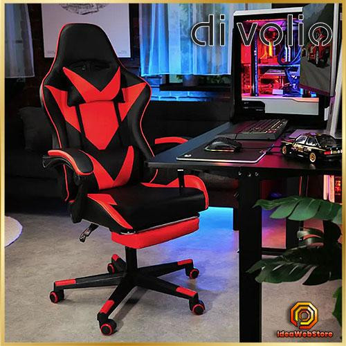 Кресло геймерское с подставкой для ног Ragazo усиленное до 150 кг черно-красное Компьютерное игровое кресло Киев - изображение 1