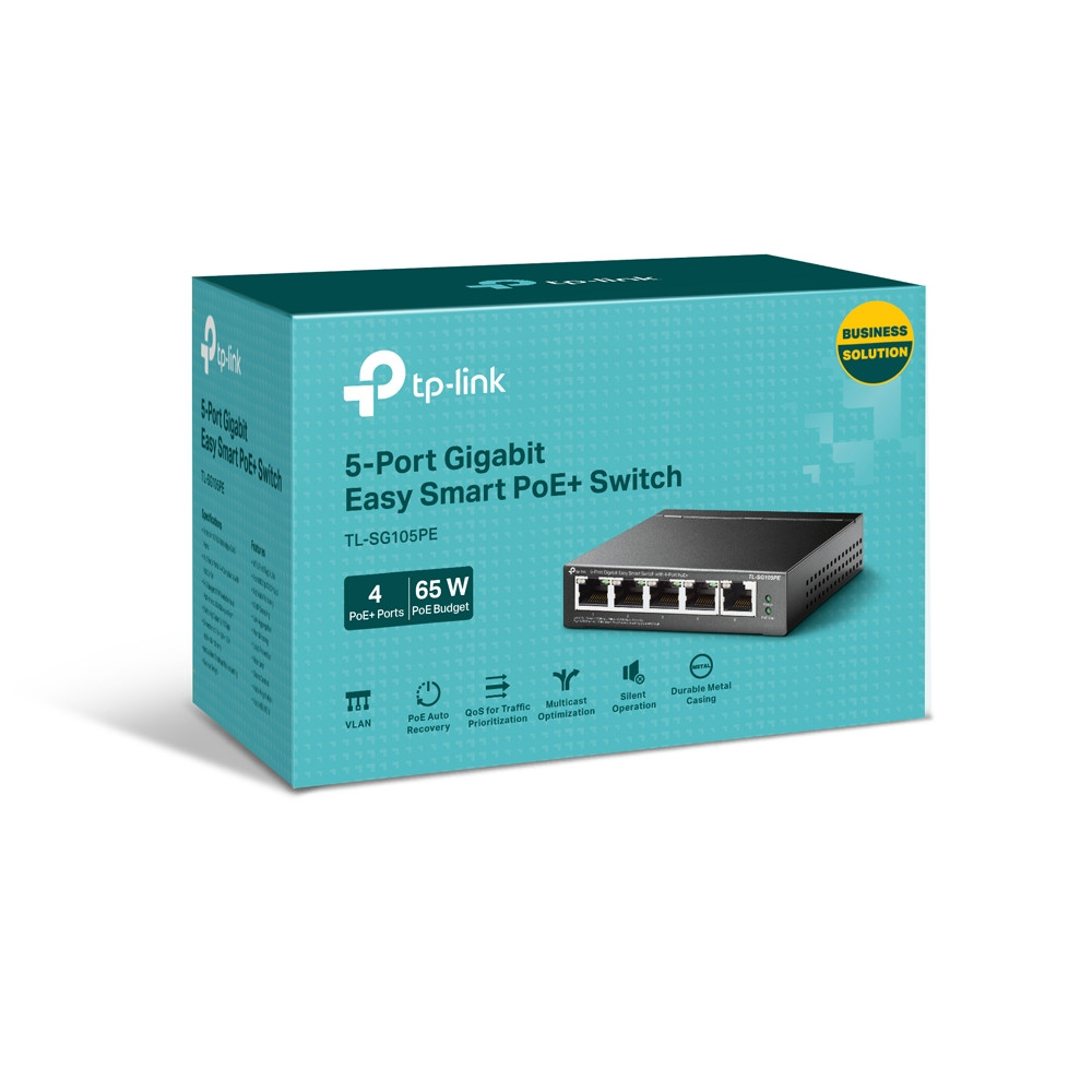 PoE-комутатор TP-Link EasySmart TL-SG105PE гігабітний 5-портовий з 4 PoE+ портами керований Киев - изображение 4