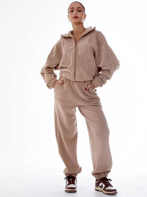 Жіночий стильний теплий костюм, двійка віб'яний фліс-половид, 42/46 Одеса - фото 8