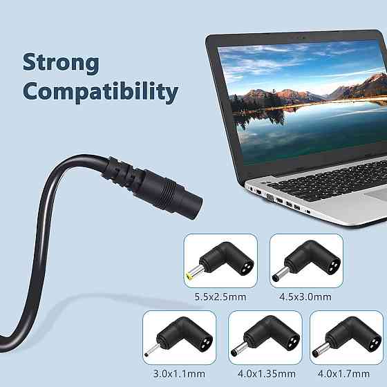 Универсальное зарядное устройство для ноутбука 65W/45W 5 портов быстрая зарядка совместимо с Asus VivoBook Киев