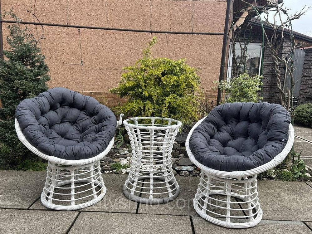 Меблі ротангові вуличні білі Київ - фото 10