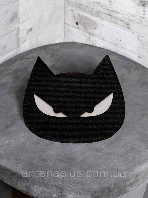 «Злий котик» шеврон / патч чорний Laser cut Київ - фото 3