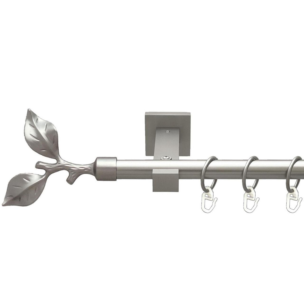 Карниз Orvit Листок Троянди металевий однорядний техно гладка труба кільце металеве Сатин 19 мм 160 см (00-00027287) Львів - фото 1