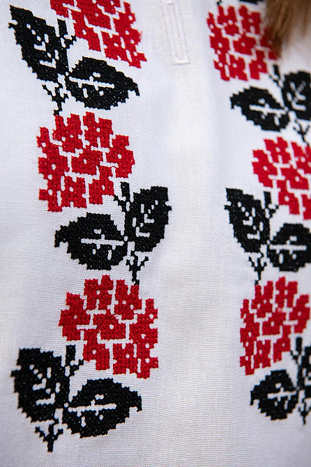 Вышиванка женская льняная, белая топ Киев - изображение 2