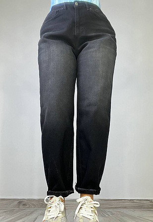 Джинсы женские SL 6004 mom relax comfort jeans бананы стрейчевые большие размеры черные, черный, 30, Одесса - изображение 5
