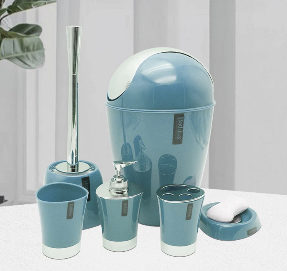 Набор аксессуаров для ванной Bathlux люкс качества , 6 предметов Бирюзовый Каменец-Подольский - изображение 1