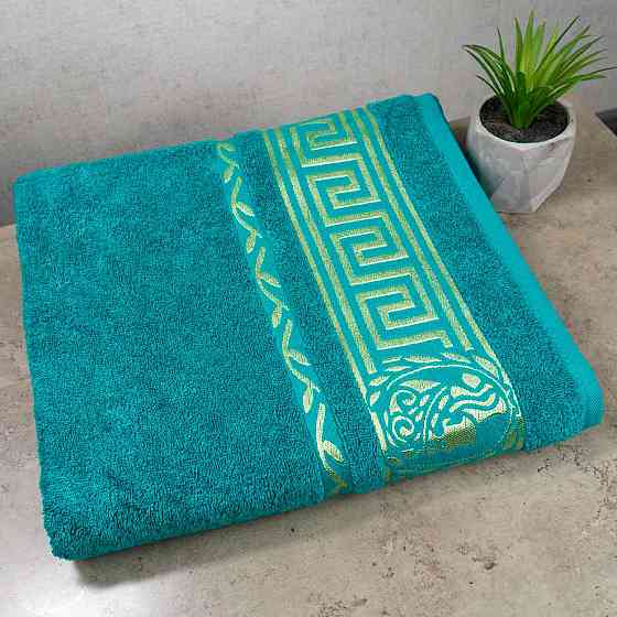 Комплект махрових рушників 3шт GM Textile 50х90см, 50х90см, 70х140см Caesar 450г / м2 (Бірюзовий) Суми