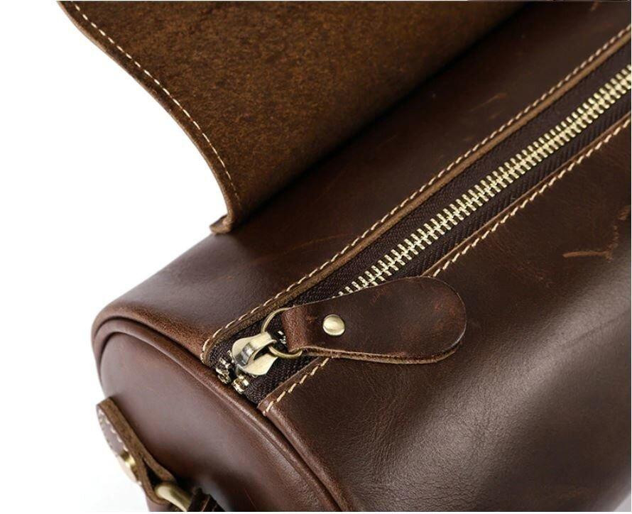 Сумка чоловіча закруглена Vintage 14694 Коричнева Київ - фото 6