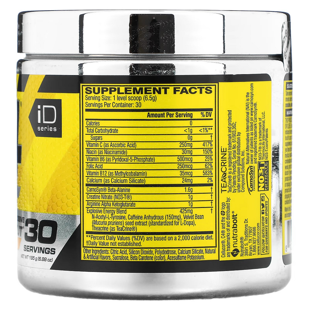 Передтренувальний комплекс Cellucor INT C4 30 serv 190 gram (Green apple) Луцьк - фото 2
